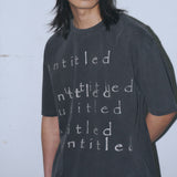 Untitled Layer Logo Pigment Wash Short Sleeve Washed Black