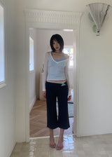 FOLDING CROP CAPRI PANTS (2color)