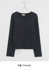 キンバーボーダーラウンド長袖Tシャツ