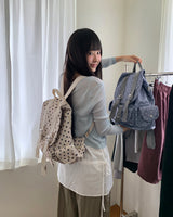 Mookin dot buckle pocket backpack