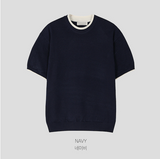LMN Central Layered Semi-Crop Short-Sleeve Knit (5 colors)