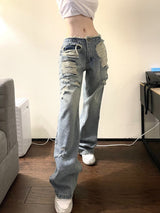 1289. ブルーシャークデニムローワイドパンツ