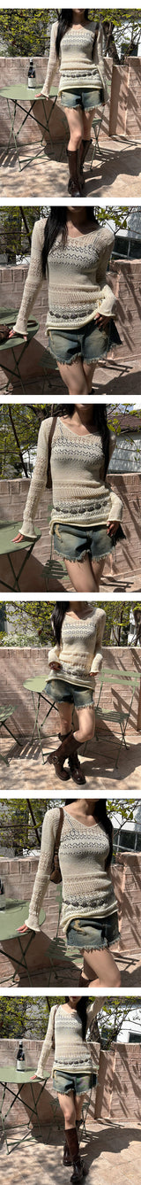 [S/S] Punching knit one piece