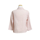 (2color) Embossed Ditsy Flower Bracelet Shirt