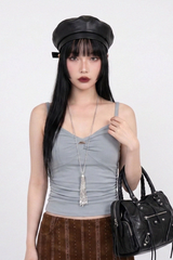 GATHERED KNOT STRAP TANK (MINT)