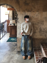 Hughes Sand Wide Denim Pants 2C