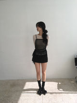 Stripe Skirt Pants