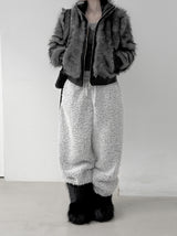 Wolf Two-Tone Leather Fur Jumper
