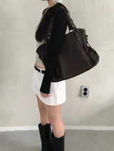 Cust Leather Shoulder Bag (3 colors)
