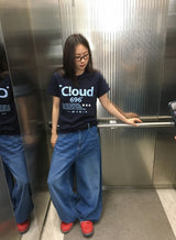 バル ドット レタリング セミクロップ ショートスリーブ Tシャツ