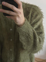 Pleddy Angora Shaggy Cardigan (3color)