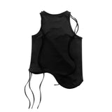 WAVE STRAP SLEEVELESS_BLACK