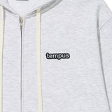 TEMPUS パッチスタンダードフードジップアップ (WHITE MELANGE)