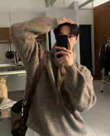 Liu Overfit Wool Mix Round Knit