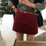 Melo, コーデュロイローライズミニスカート