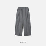 パス リネン ストライプド パンツ