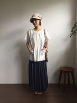 Blanc Pocket Blouse (3color)