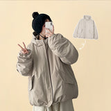 Lennet high neck hooded padded jumper