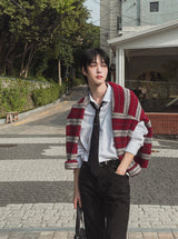 [wool21%] スウェイマルチストライプカーディガン