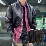 track leather jacket