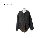 Krun Duffle Button Pocket Hood Knit Cardigan