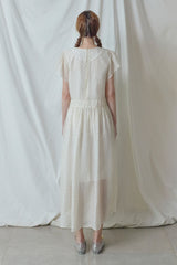 Audrey Dot Dress [Cream]
