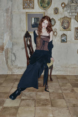 ABBY STRAP TOP brown