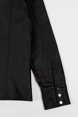 DENIM LINE ZIPPER JACKET (BLACK)