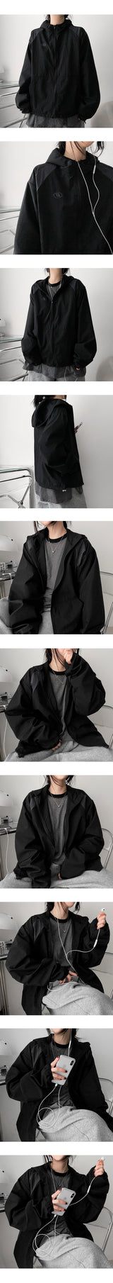 Dirt Barlock String Windbreaker Hooded Jumper