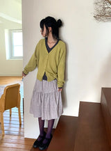Lucie Loose-Fit Raglan V-Neck Cardigan