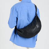 Split Half Moon Messenger Bag_Black