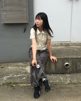 Ribbon shirring t-shirt