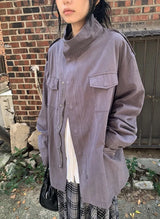 [unisex] Fleur High-Neck String Field Jacket