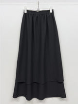 Seersucker Layered Banding Skirt