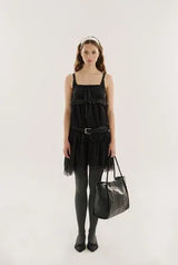 Antique lace dress - black