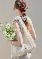 Knot Lace Shoulder Bag_Beige