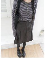 pleats wrap skirt