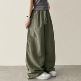 Roa Baslock Nylon Cargo Wide Pants