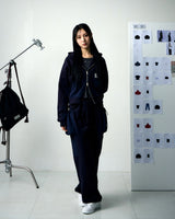 [UPDRAFT]PATCH POCKET COTTON SWEAT PANTS NAVY for women