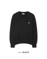 Seron V-Neck Patch Knit