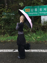ペールシャーリングワイドスカートパンツ (3c)