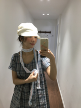 Fiore check muffler (2color) 