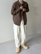 Pintuck cotton pants