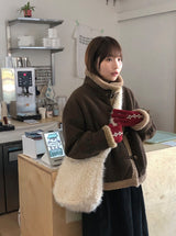 Kpanne Hairy Knit Shoulder Bag