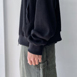 V-Stud Stand Collar Zip Jacket