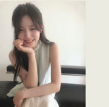 [ mist touch ] obisi ribbon shirring chiffon bl