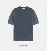 Dominic Pigment Round Neck Short Sleeve Knit