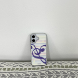 (Copy of) [MADE] [Glossy Glass Silver Bumper Case] Stripe Melody