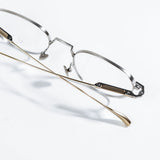 Knouun Round titanium glasses CODE. 102. B Silver N Gold