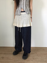 Layered Summer Knit Skirt (2color)